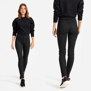 Everlane Black Wash High Rise Cotton Blend Skinny Jeans